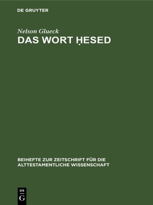 cover image of Das Wort Ḥesed